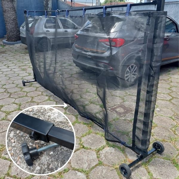 Protetor de roçagem retrátil preto